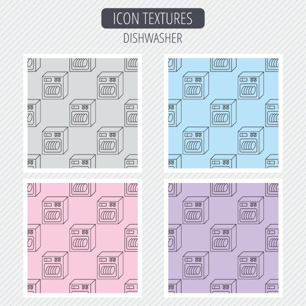 洗碗机图标厨房用具标志图片下载