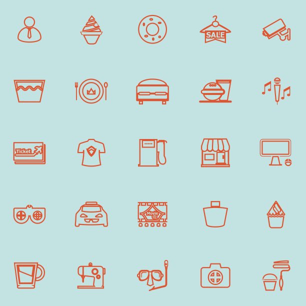 加盟商业务线橙色图标图片下载