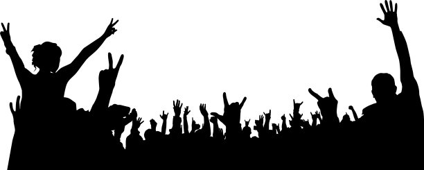音乐会人群轮廓图片下载
