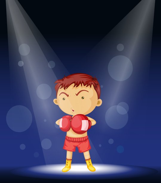 男子拳击手舞台表演图片下载