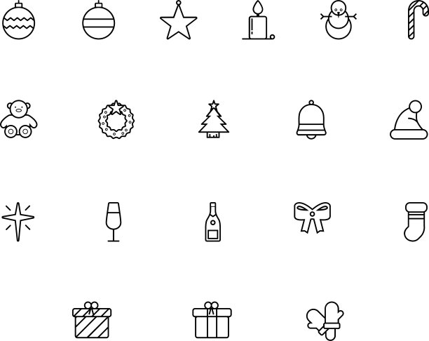 圣诞节图标设置图片下载