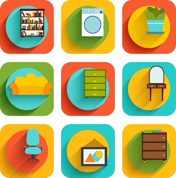 室内家具图标图片下载