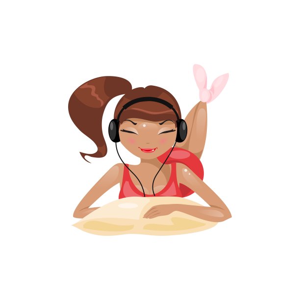 听音乐的女孩图片下载