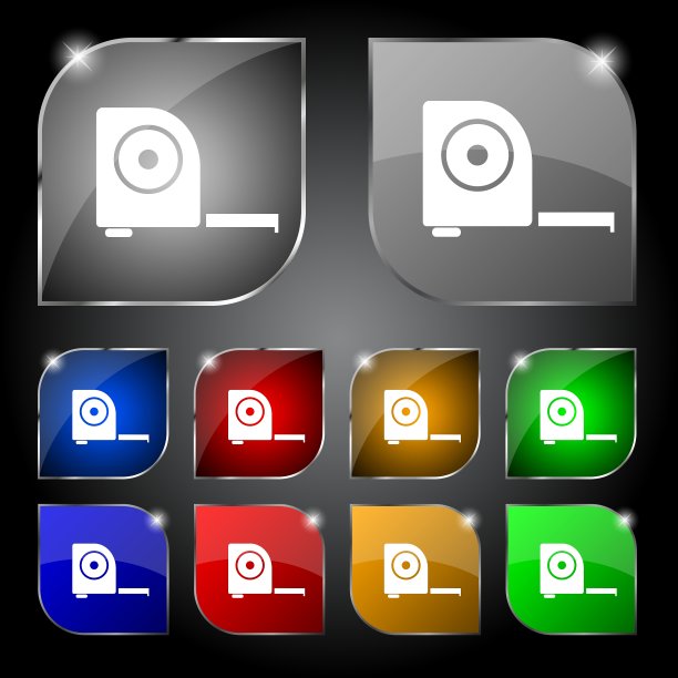 轮盘建设图标标志十套图片下载