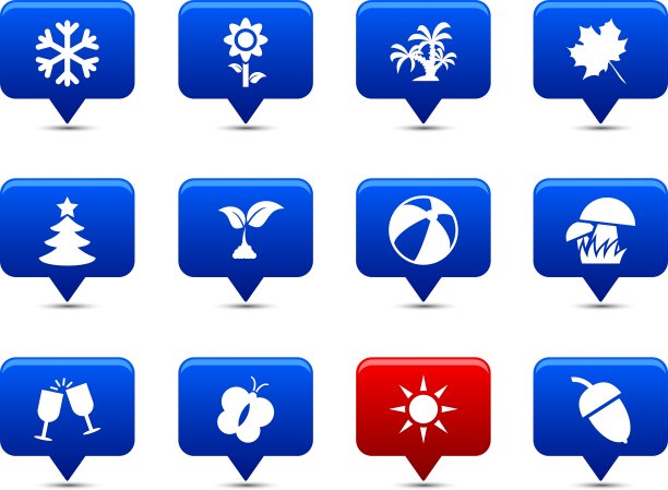 季节的按钮图片下载