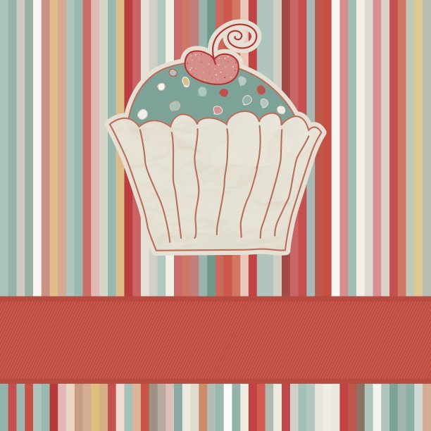 复古的蛋糕卡图片下载