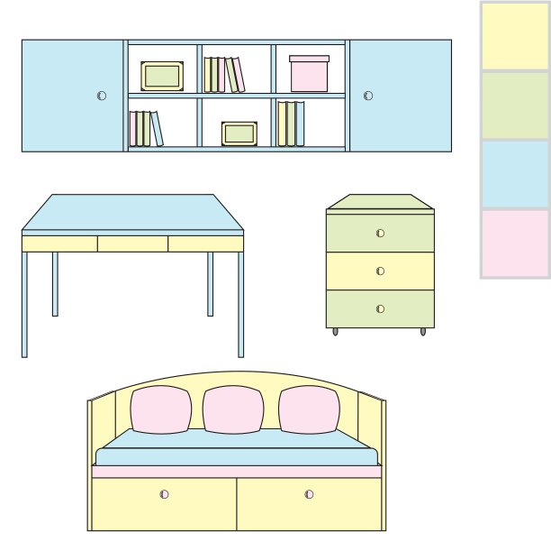 图标的孩子的房间图片下载