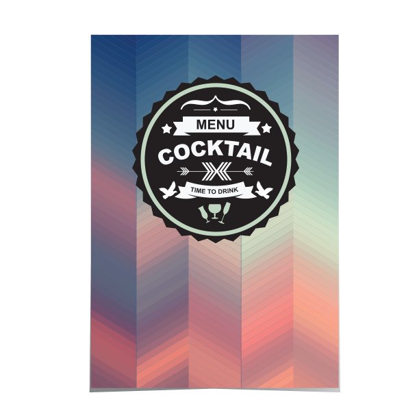 鸡尾酒吧菜单模板设计图片下载