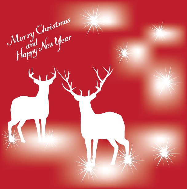 卡片,鹿图片下载