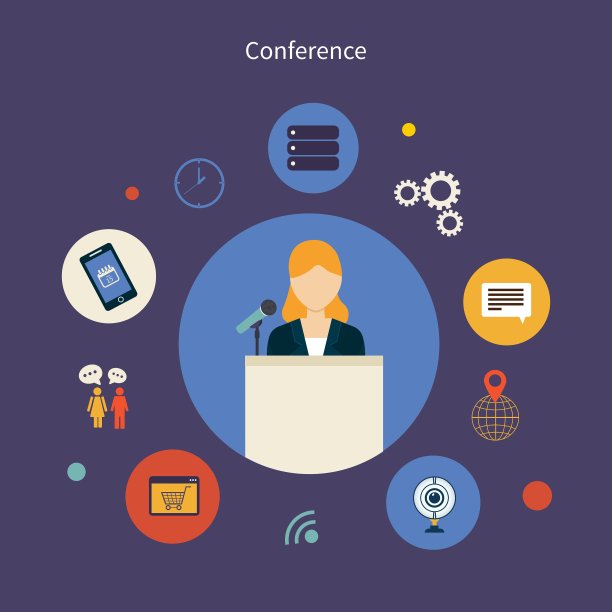 业务概念平面图标集图片下载