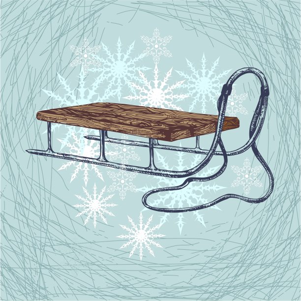 冬天的雪橇图片下载