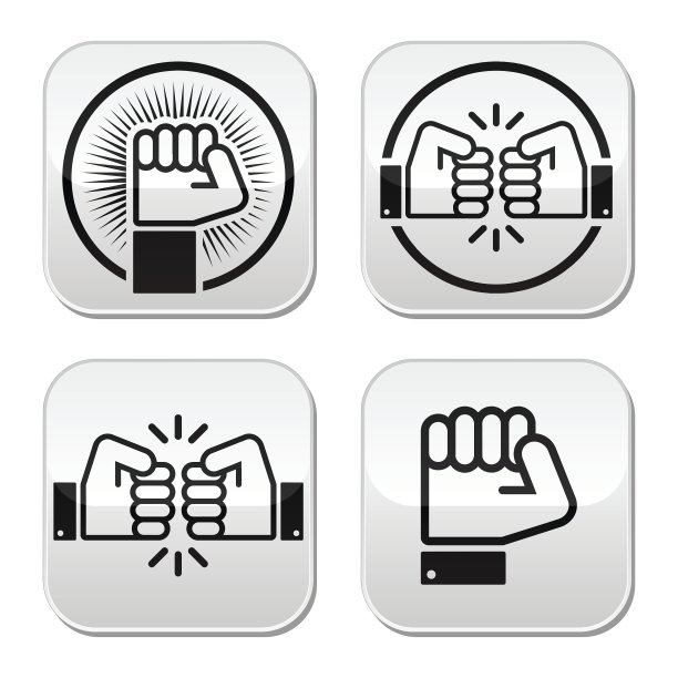 拳头撞击按钮设置图片下载