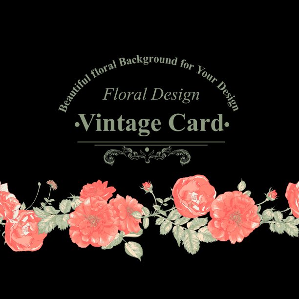 鲜花贺卡与红玫瑰图片下载