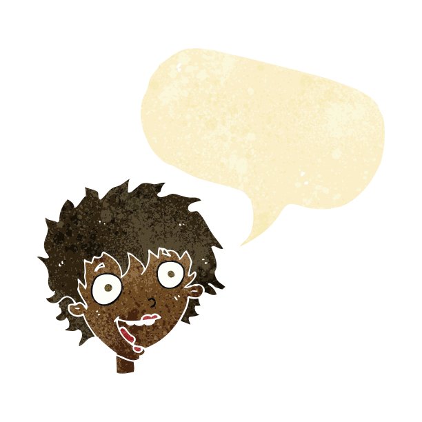 卡通疯狂兴奋的女人用言语泡图片下载