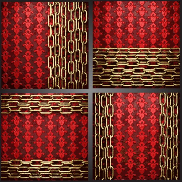 红色底色配金色图片下载