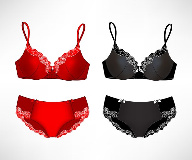 性感的内衣，胸罩和内裤隔离图片下载