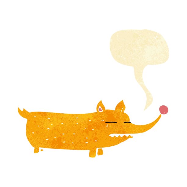 卡通有趣的小狗说话泡泡图片下载