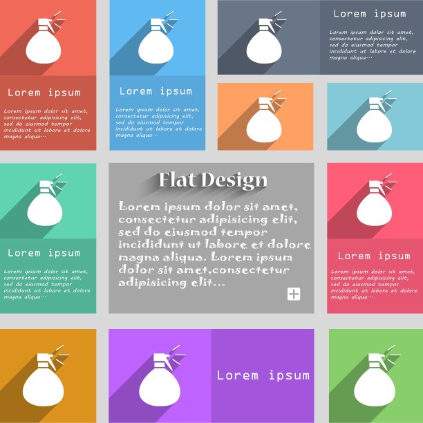 塑料喷雾的水图标标志集图片下载