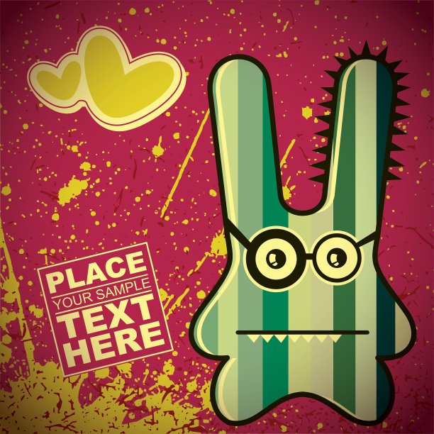 怪物的复古背景图片下载