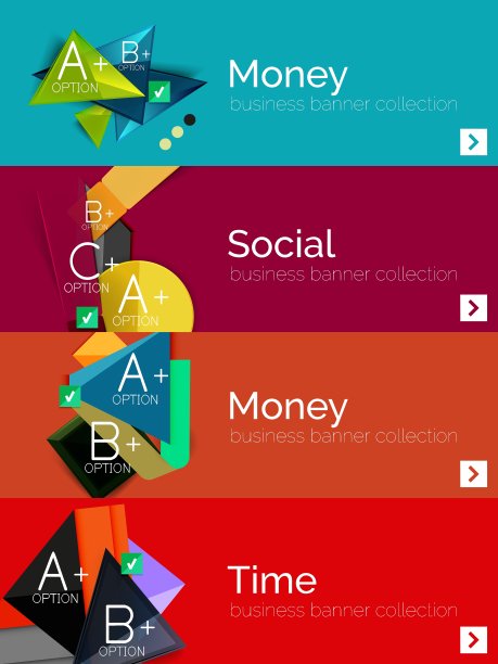 一套信息图表平面设计横幅与图片下载