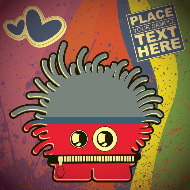 怪物的复古背景图片下载