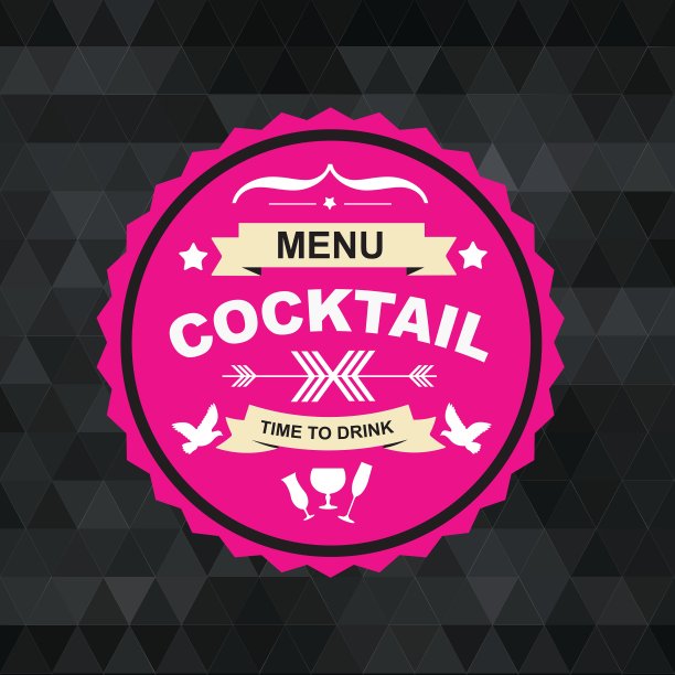 鸡尾酒吧菜单模板设计图片下载