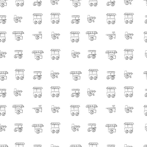 食物手推车示意图图片下载