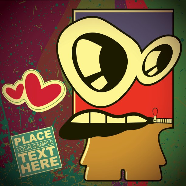 怪物的复古背景图片下载