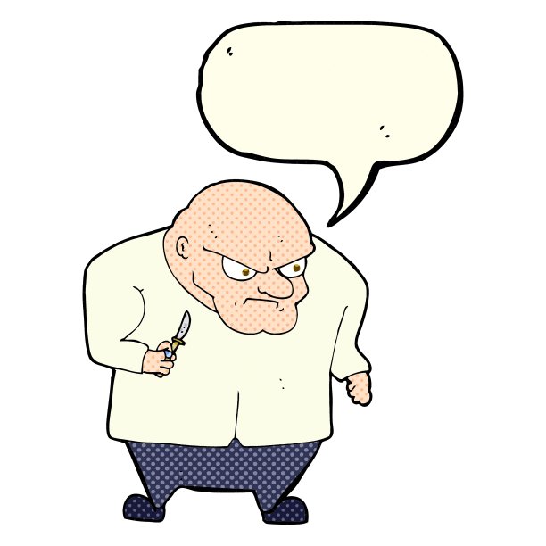 卡通坏人与言论泡泡图片下载