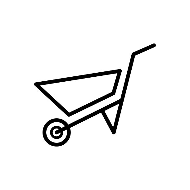 手推车图标平面矢量模板设计流行图片下载