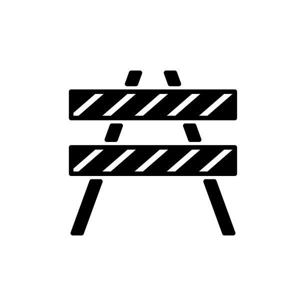 路障图标平面矢量模板设计的潮流图片下载