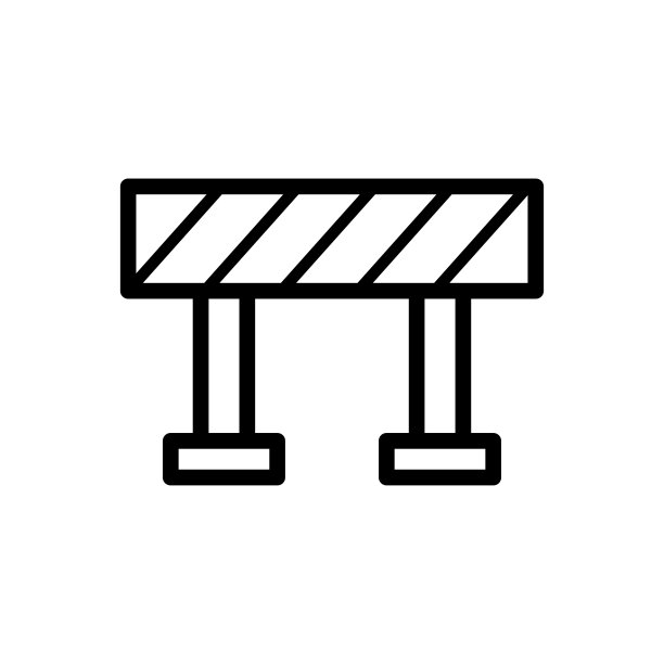 路障图标平面矢量模板设计的潮流图片下载