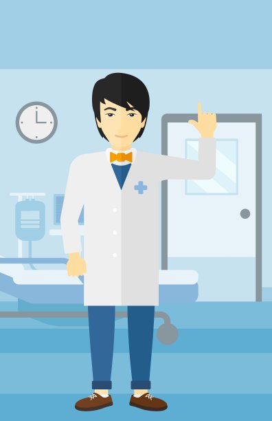 医生竖起手指图片下载