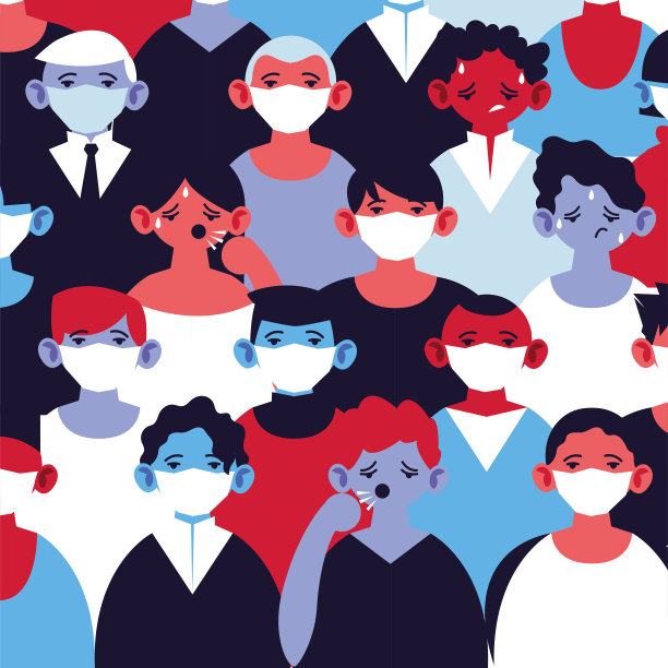 佩戴医用口罩的人，保护自己免受冠状病毒感染图片下载