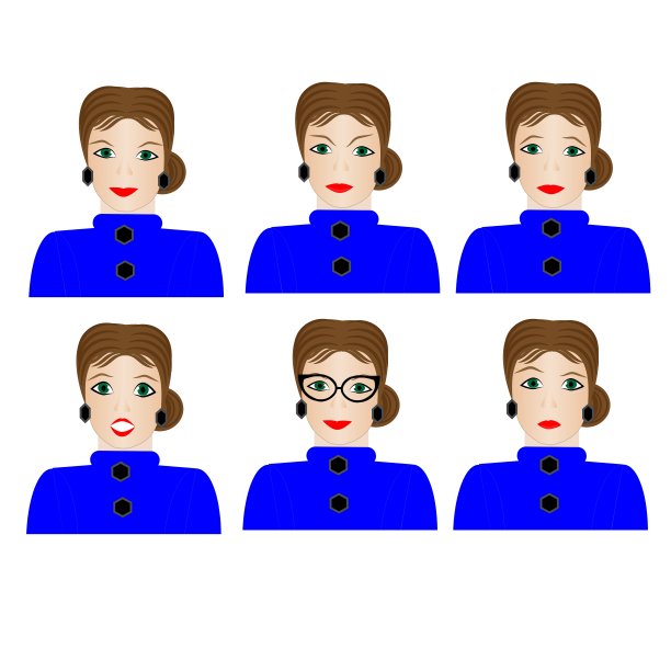 不同面部表情的女人图片下载