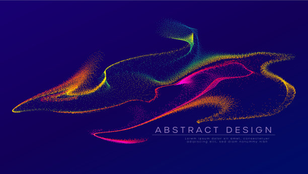 发光粒子液体动态流动潮流图片下载