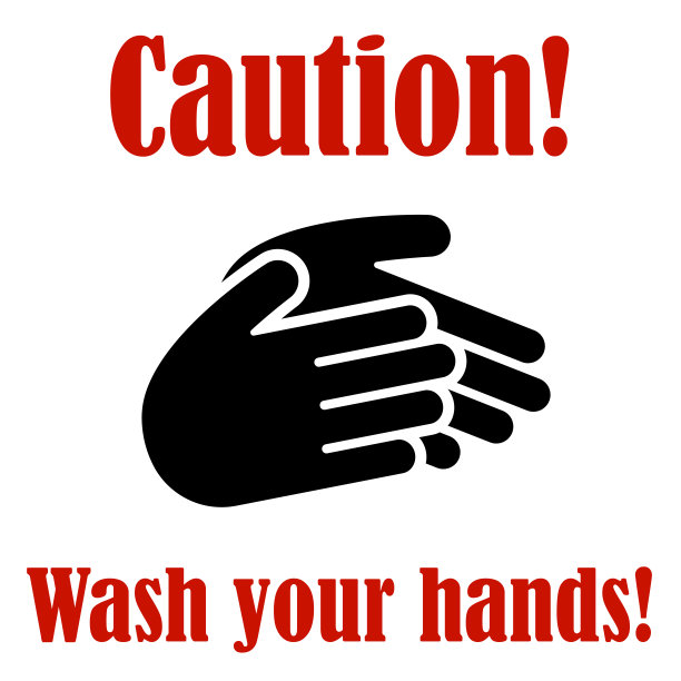 洗手。洗手-横幅。谨慎。病毒。洗手标志隔离。感染保护的象征。个人卫生的象征。矢量图图片下载