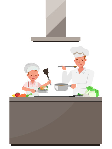 快乐父亲和儿子的性格矢量设计为父亲节的概念。图片下载