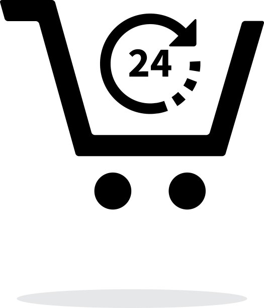 白色背景上的便利店简约图标图片下载