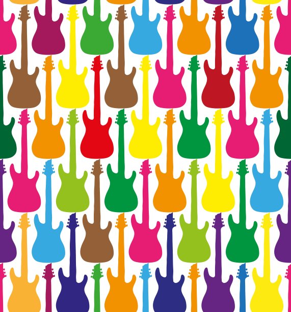 色彩斑斓的吉他图片下载