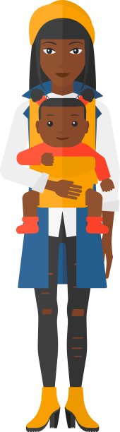 用吊带抱着婴儿的女人图片下载