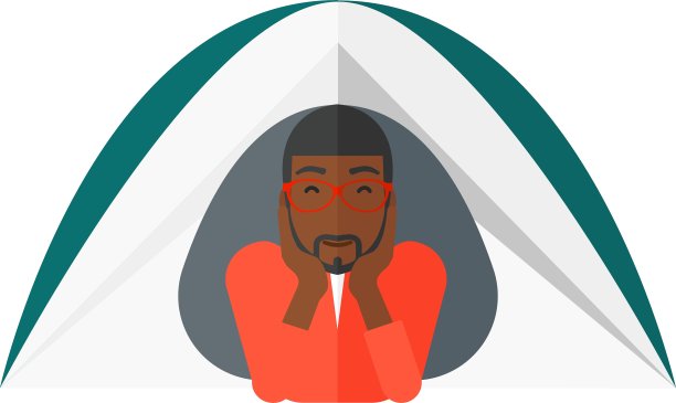 躺在帐篷里的人图片下载