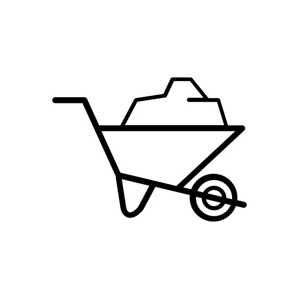 手推车图标平面矢量模板设计流行图片下载