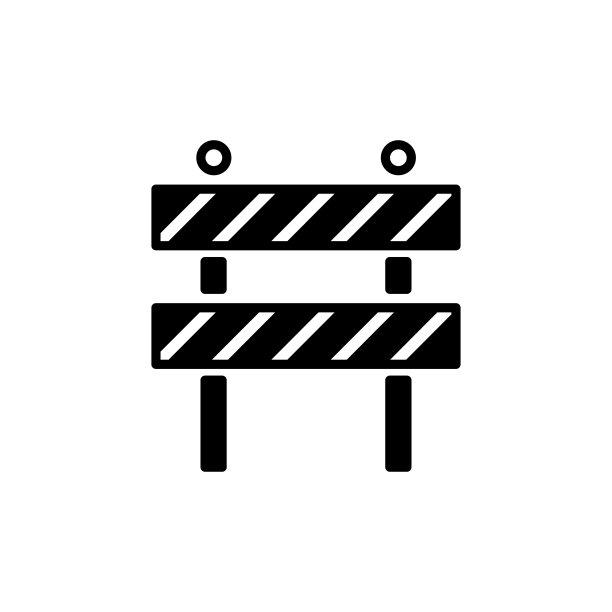 路障图标平面矢量模板设计的潮流图片下载