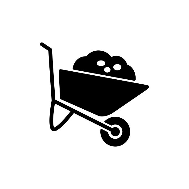 手推车图标平面矢量模板设计流行图片下载