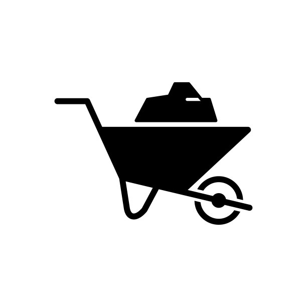 手推车图标平面矢量模板设计流行图片下载