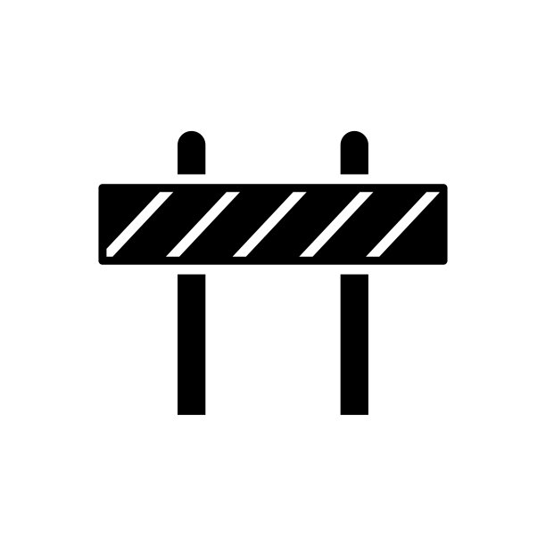 路障图标平面矢量模板设计的潮流图片下载