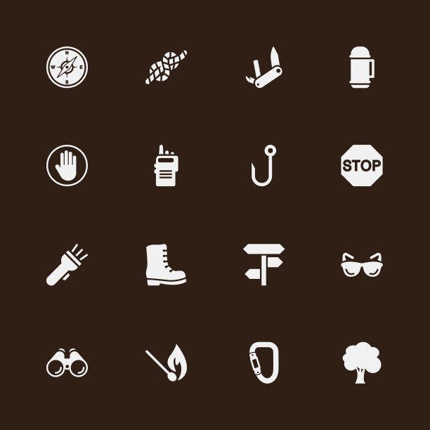 登山-向量布朗系列图片下载