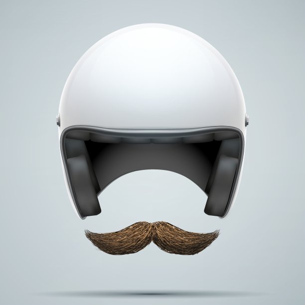 有胡子的摩托车手图片下载