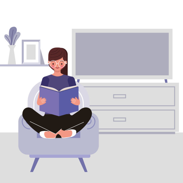 呆在家里。向量图片下载